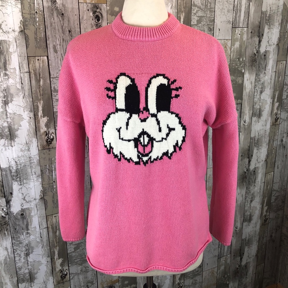 Lazy Oaf Pink Bunny Sweater Small